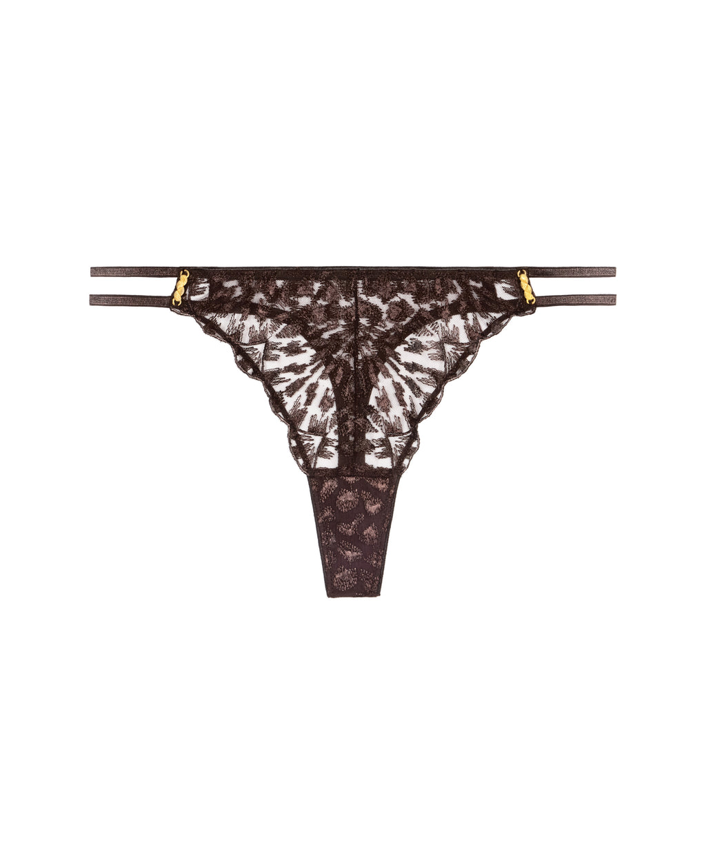 aubade-crazy-in-love-string-satin-marron image 1
