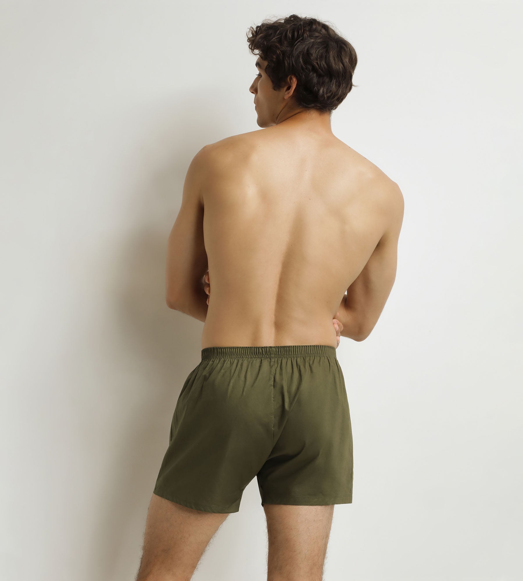 dim-coton-stretch-lot-de-2-cale-ons-homme-beige-et-vert-tennis image 2