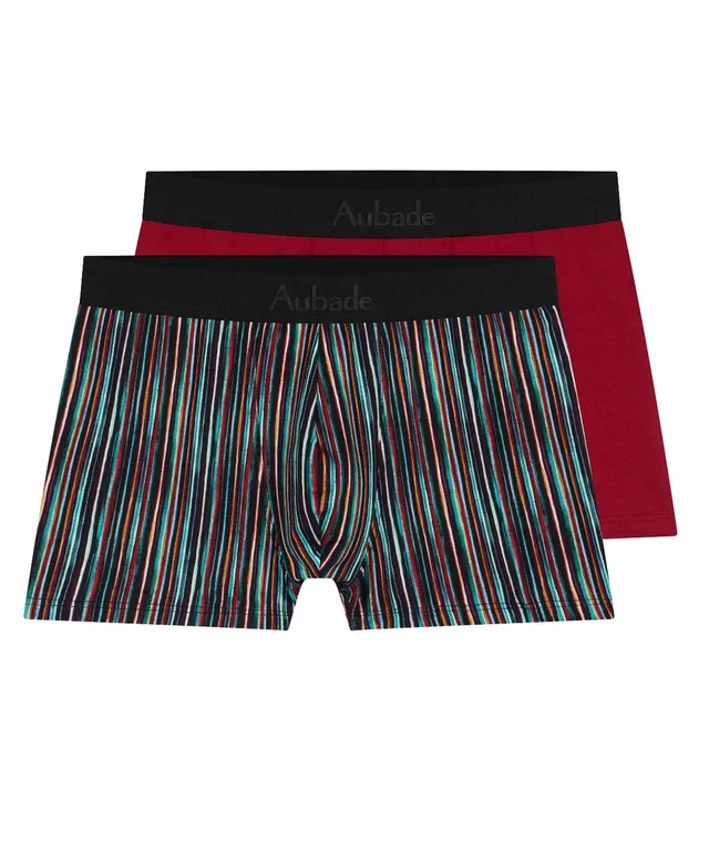 aubade-aubade-homme-lot-de-2-boxers-colorful-bordeaux image 1