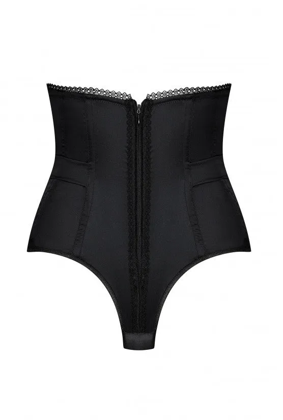 cadolle-gilian-culotte-corset-e-taille-haute-satin-noir image 1