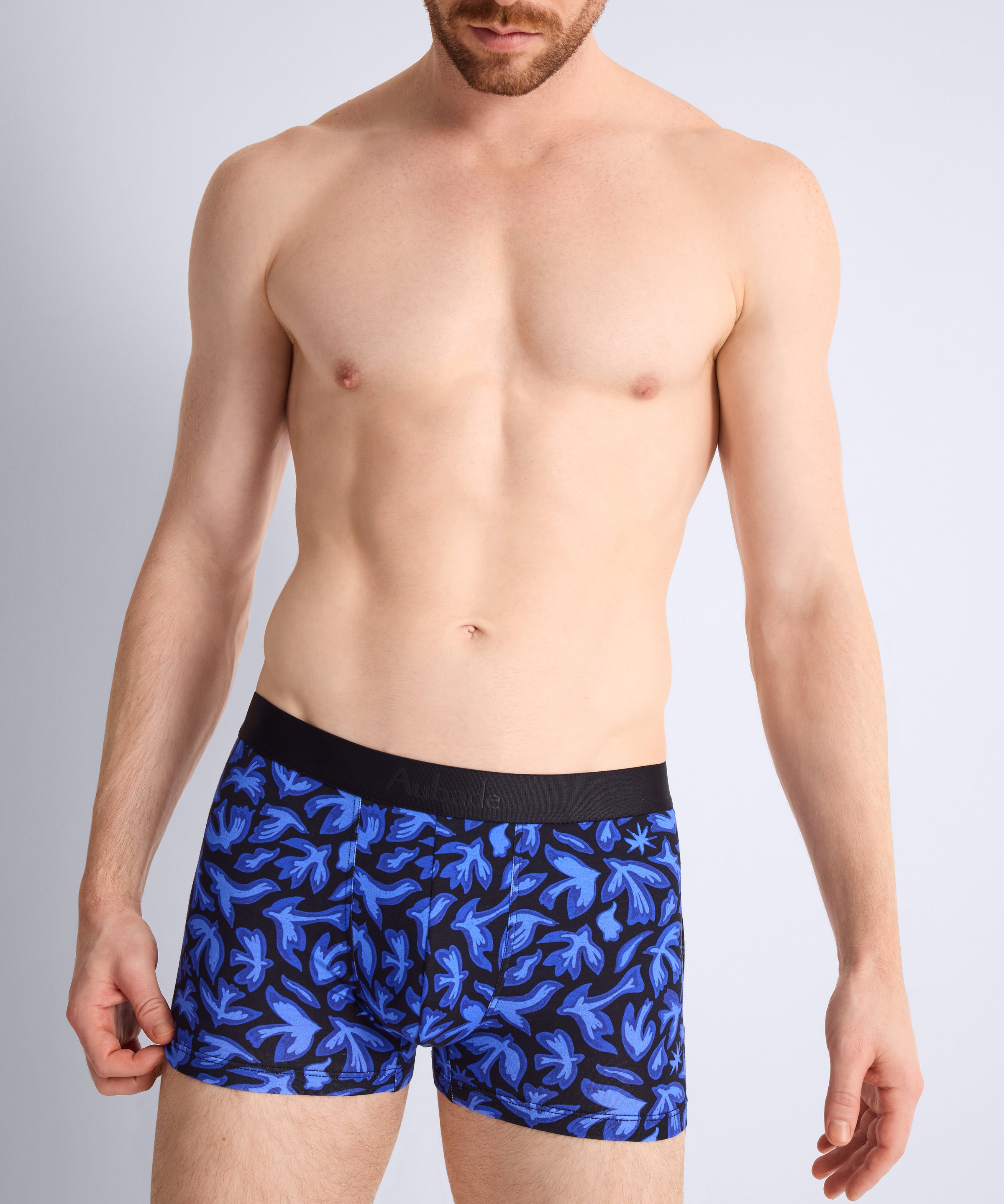 aubade-homme-pack-2-boxers-birds-bleu image 7