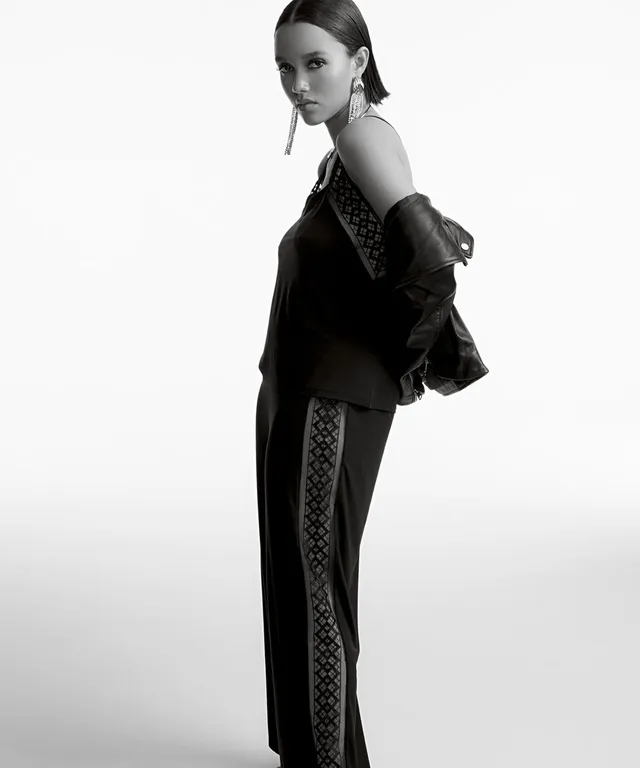 aubade-sweet-obsession-pantalon-black-pantalon-fluide-et-broderies-toil-es image 1
