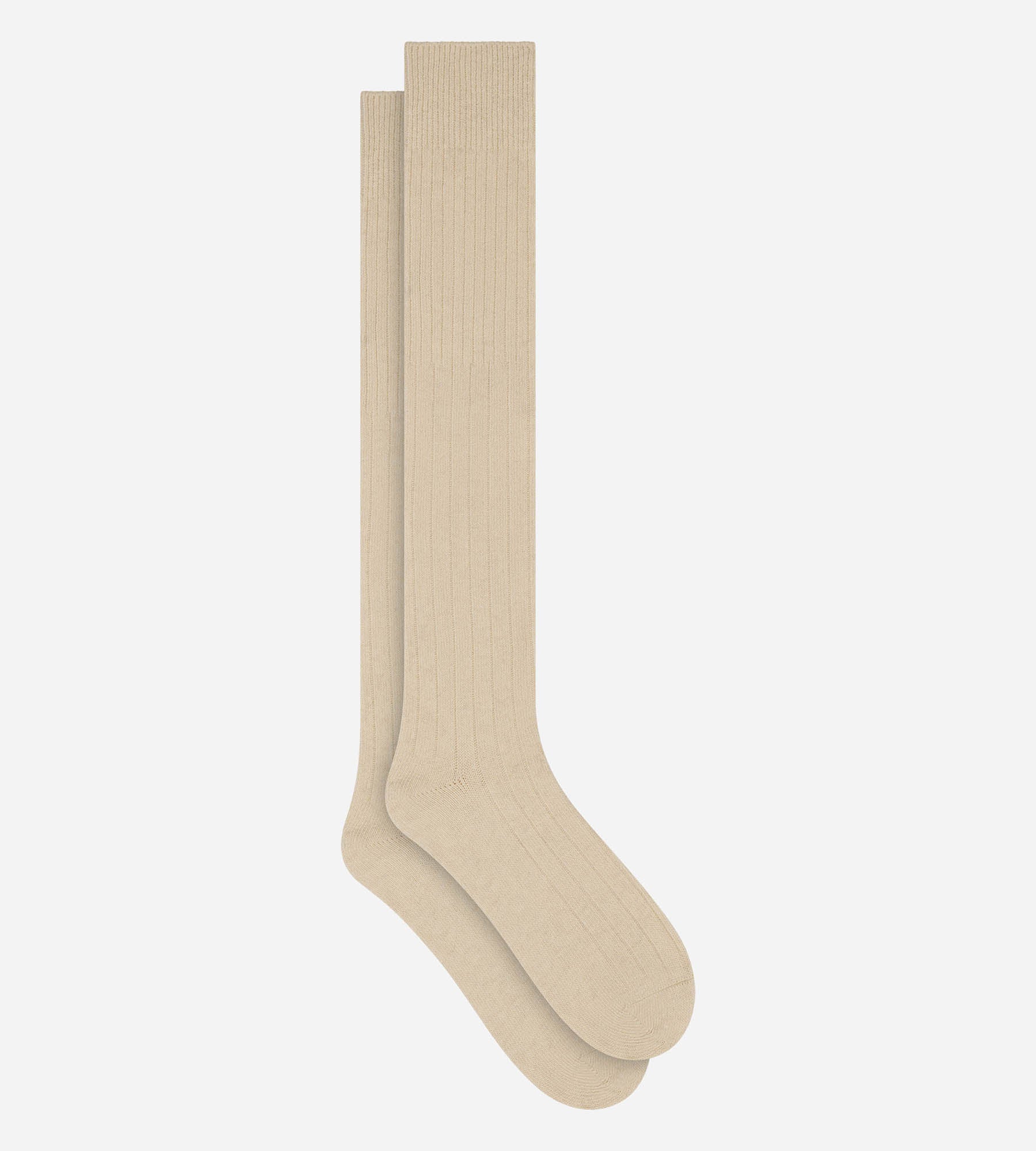 dim-cashmere-mi-bas-femme-beige-ivoire image 2