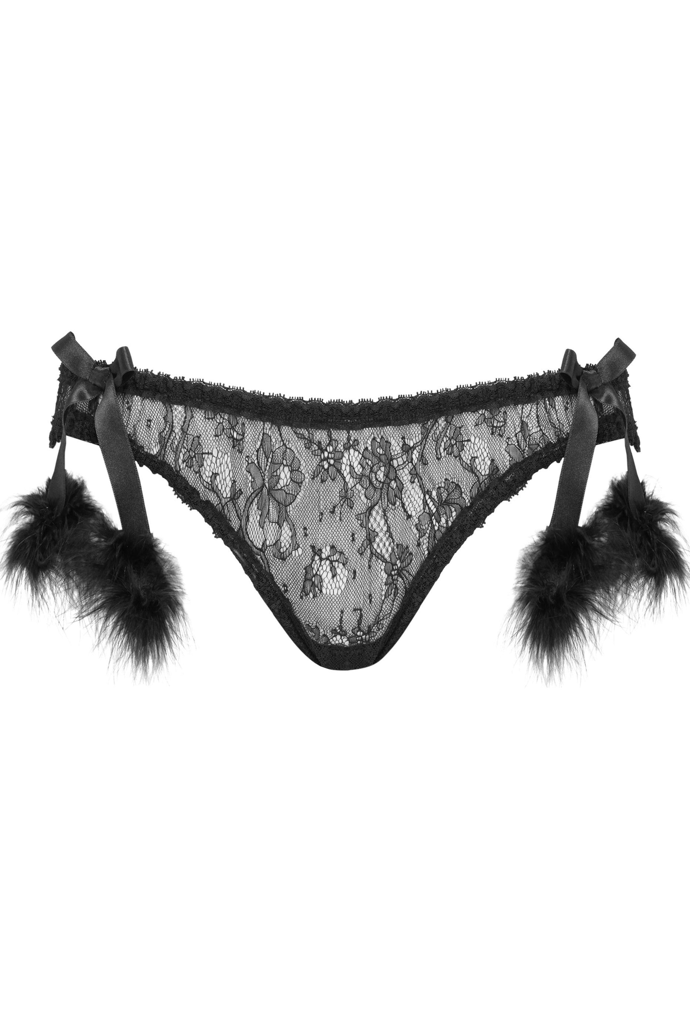 cadolle-culotte-dentelle-noir-pompom image 1