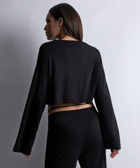 aubade-night-crush-pullover-crop-noir-viscose-cachemire image 5