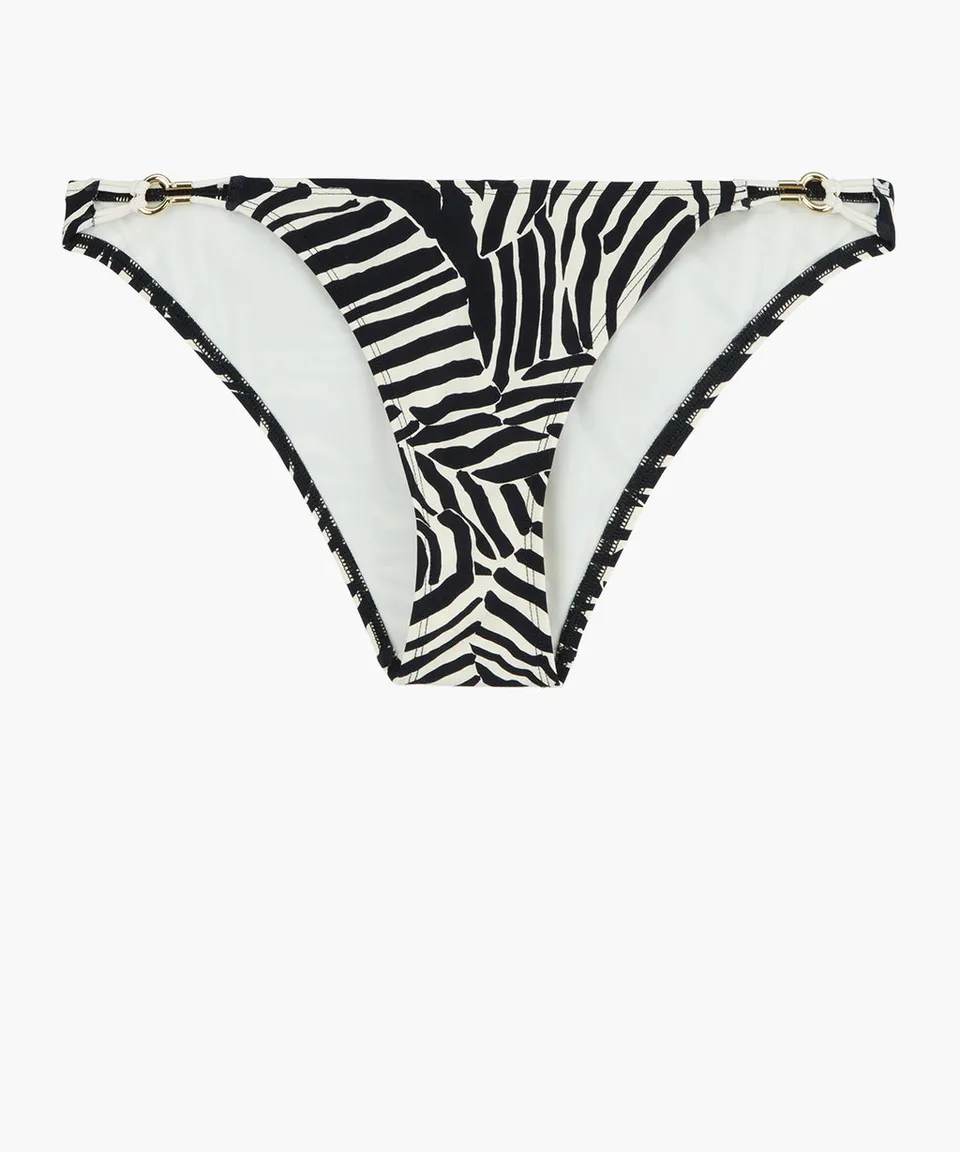 aubade-savannah-mood-slip-de-bain-taille-basse-zebra image 1