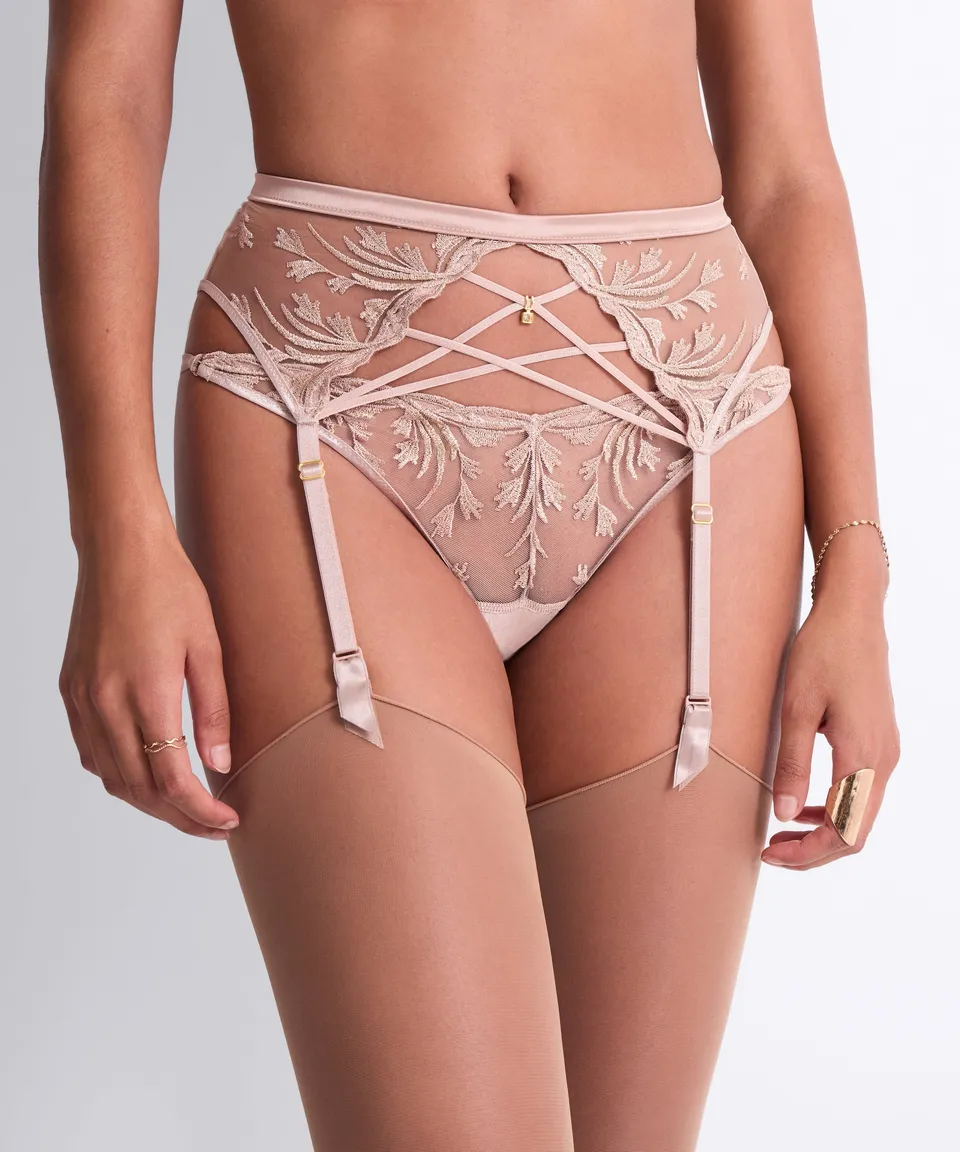 aubade-cosmic-romance-porte-jarretelles-sand-rose-2 image 1