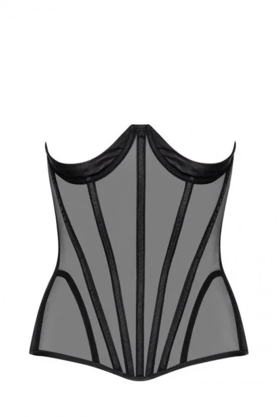 cadolle-zula-corset-sein-nu-tulle-noir image 1