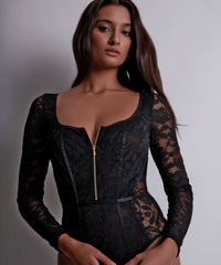 aubade-les-bodys-body-manches-longues-noir image 4