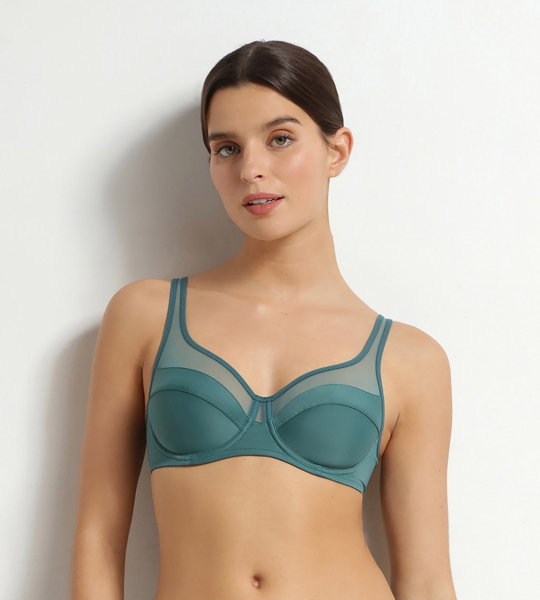 dim-generous-soutien-gorge-emboitant-a-armatures-vert-emeraude image 2