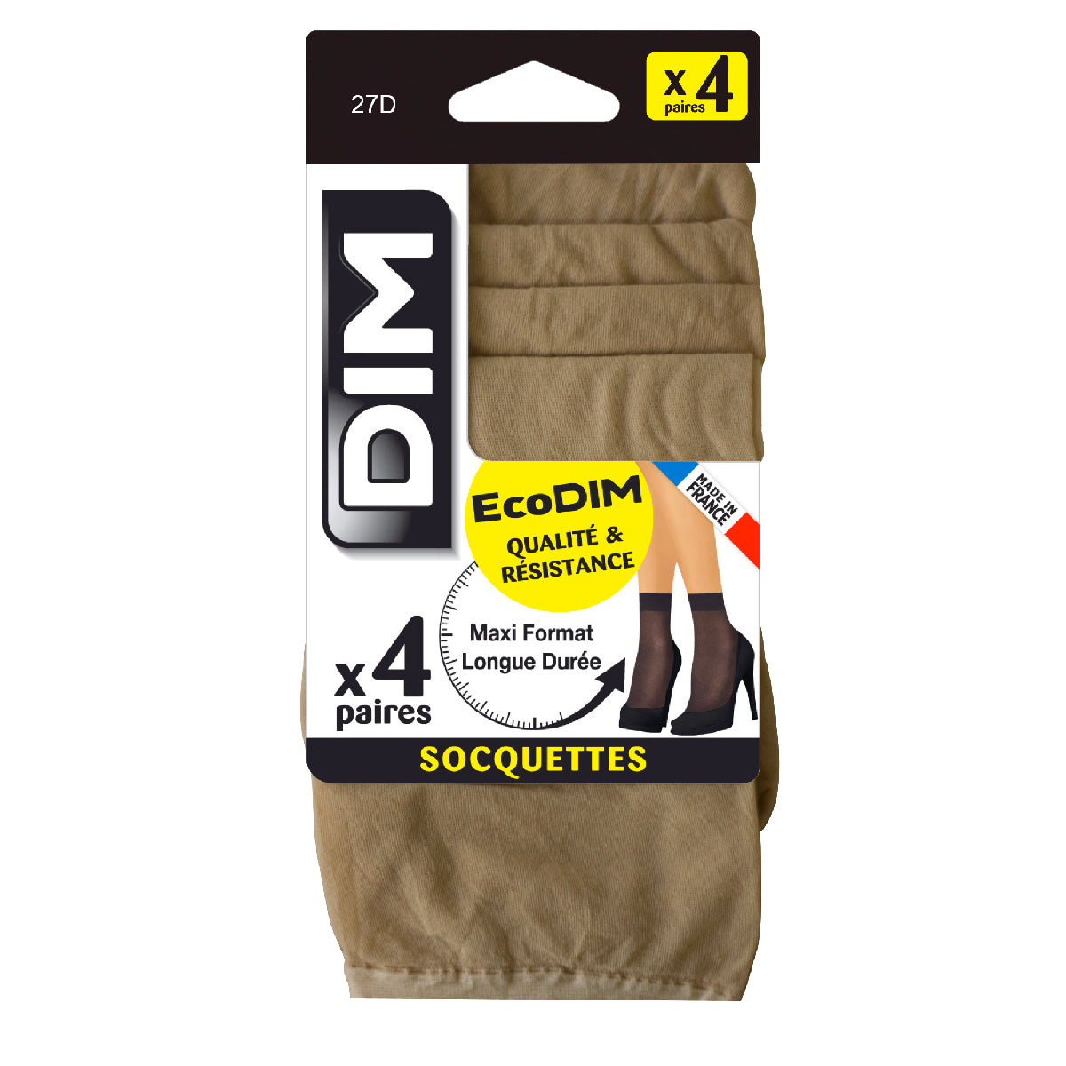 dim-ecodim-lot-de-4-socquettes-daim-semi-opaques-30d-femme image 4