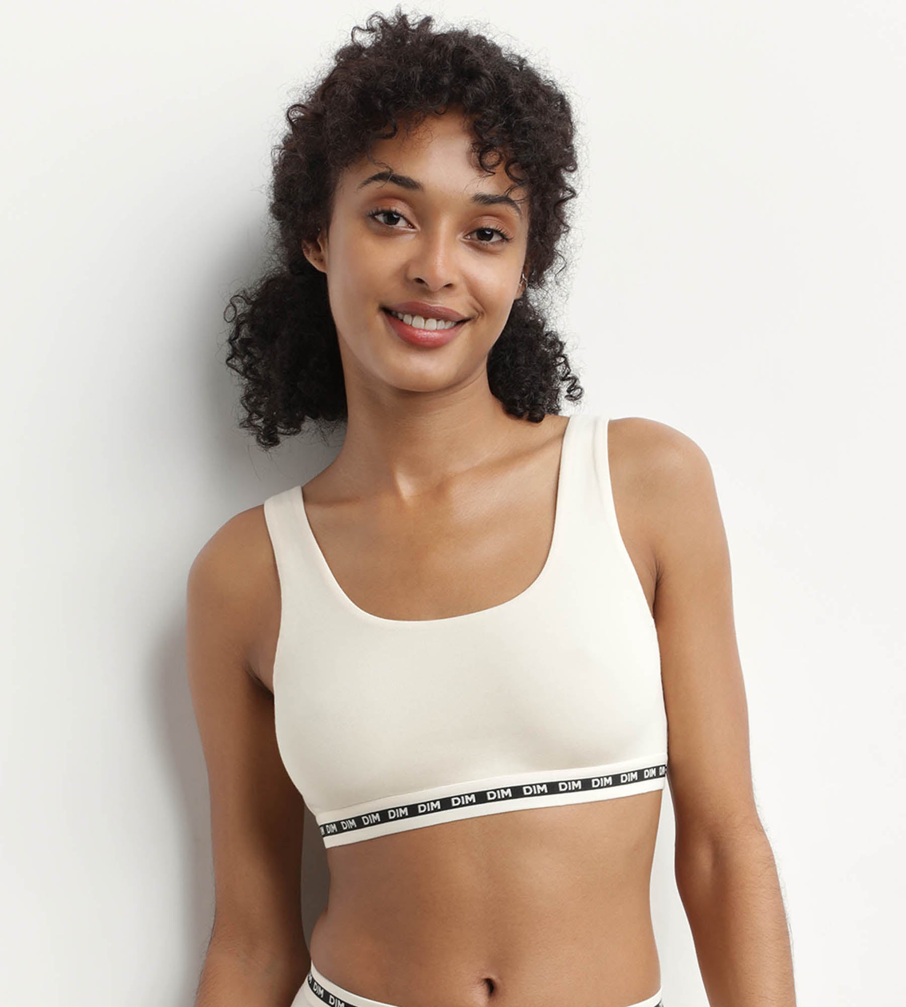 dim-icons-seamless-brassi-re-crop-top-beige-sans-armature-modal-polyamide image 1