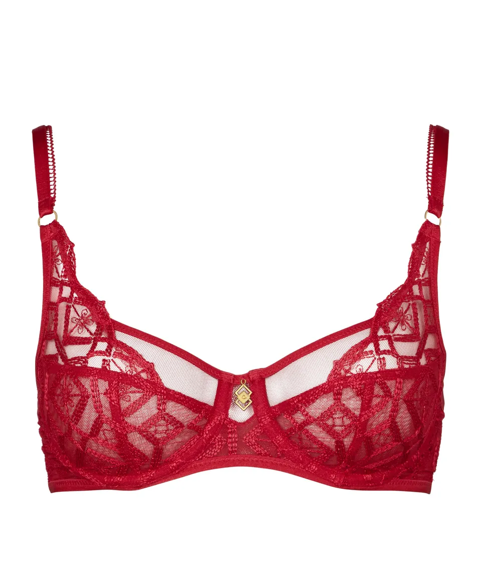 aubade-sense-of-illusion-soutien-gorge-embo-tant-foulard-red-berry image 1
