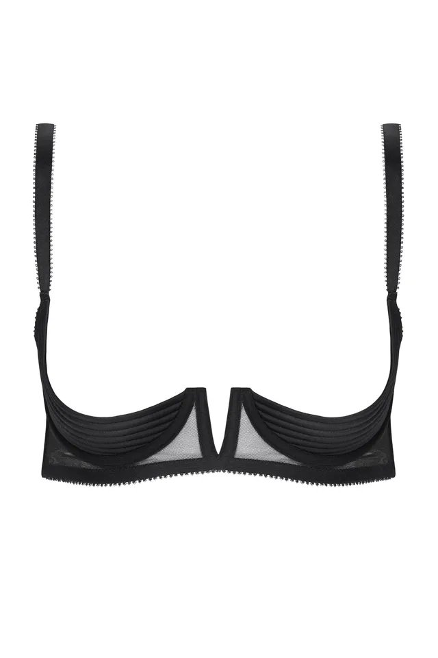 cadolle-soutien-gorge-sein-nu-rama-satin-noir image 1