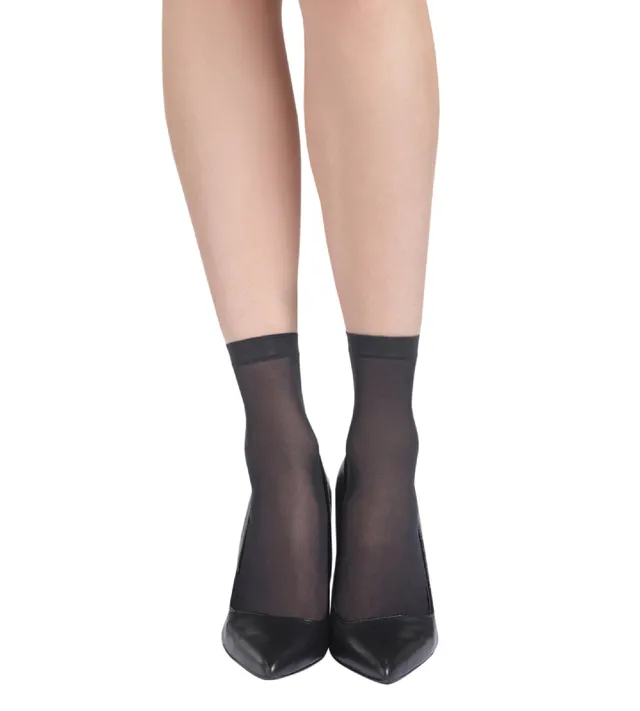 dim-ecodim-lot-de-4-socquettes-noires-semi-opaques-30d-femme image 1