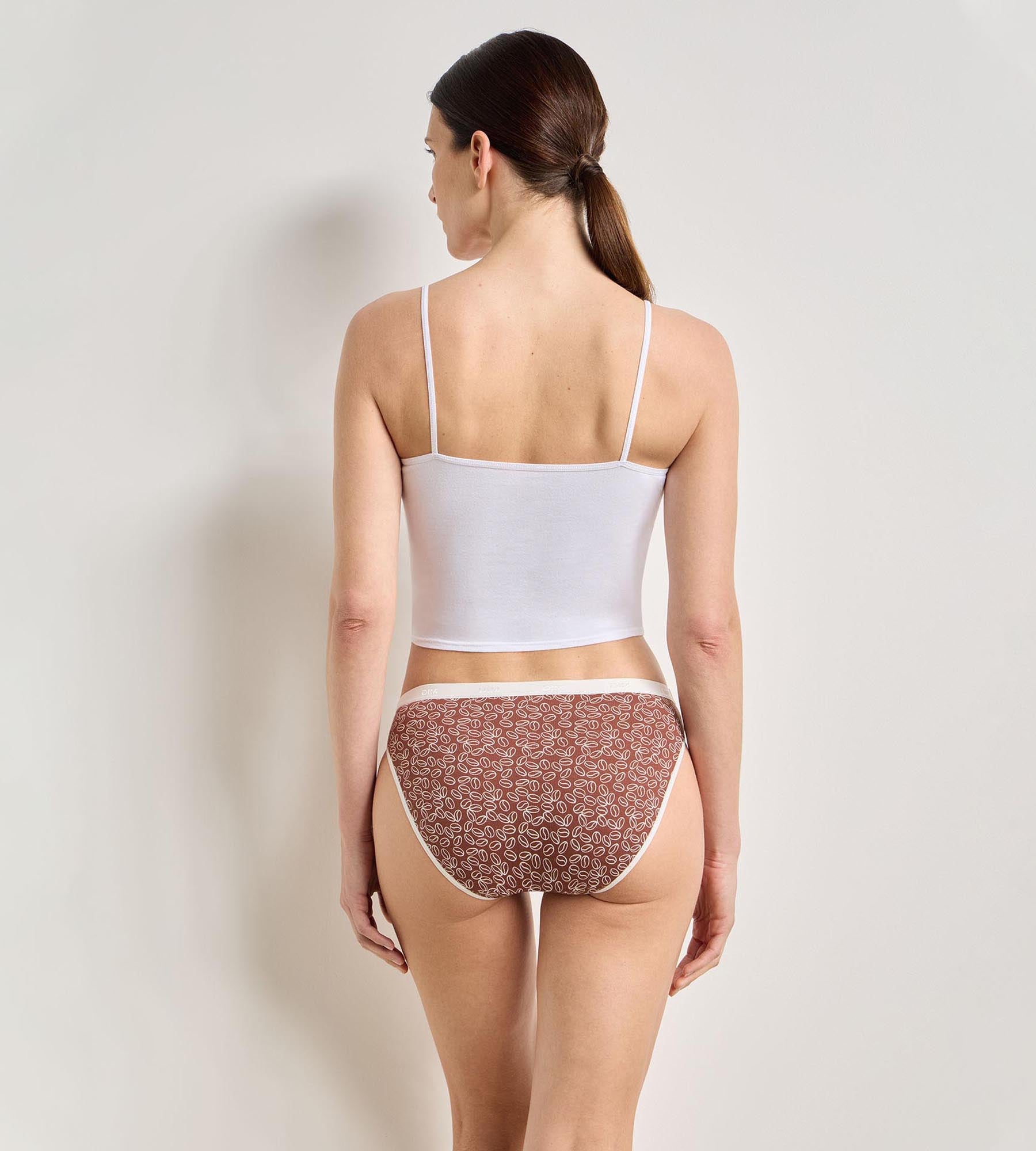 dim-les-pockets-coton-lot-de-5-culottes-femme-d-lice-caf image 4