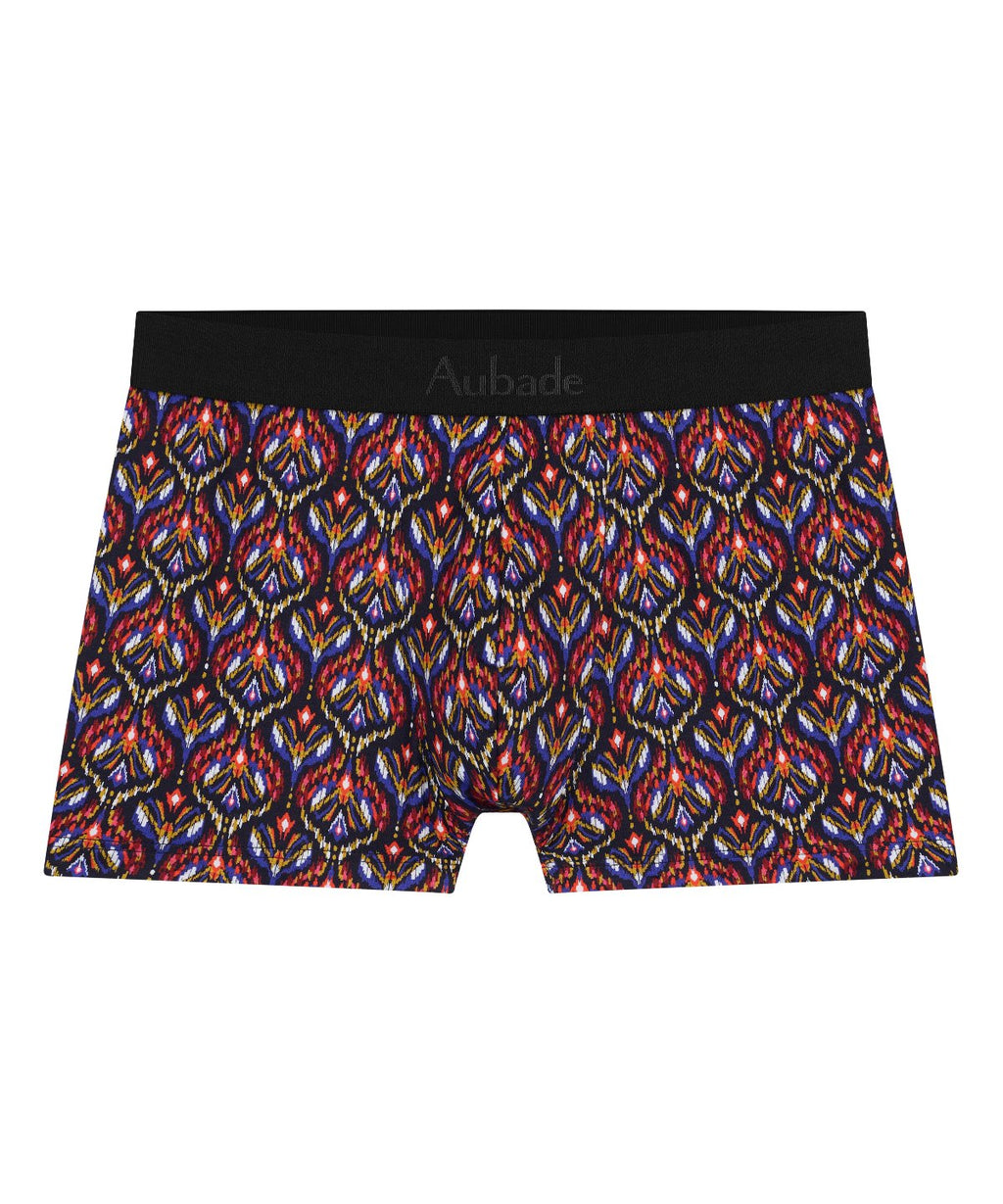 aubade-homme-boxer-ikats-coton-modal-sans-coutures-lat-rales image 1