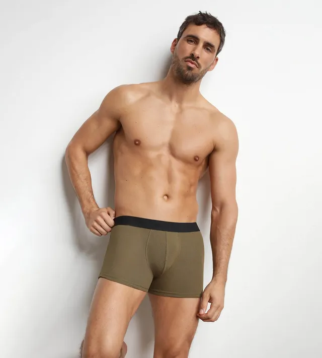 dim-l-gant-boxer-homme-en-coton-modal-c-tel-vert-olive image 1