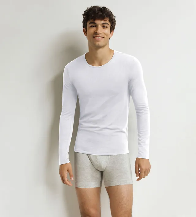 dim-thermal-t-shirt-homme-manches-longues-blanc image 1