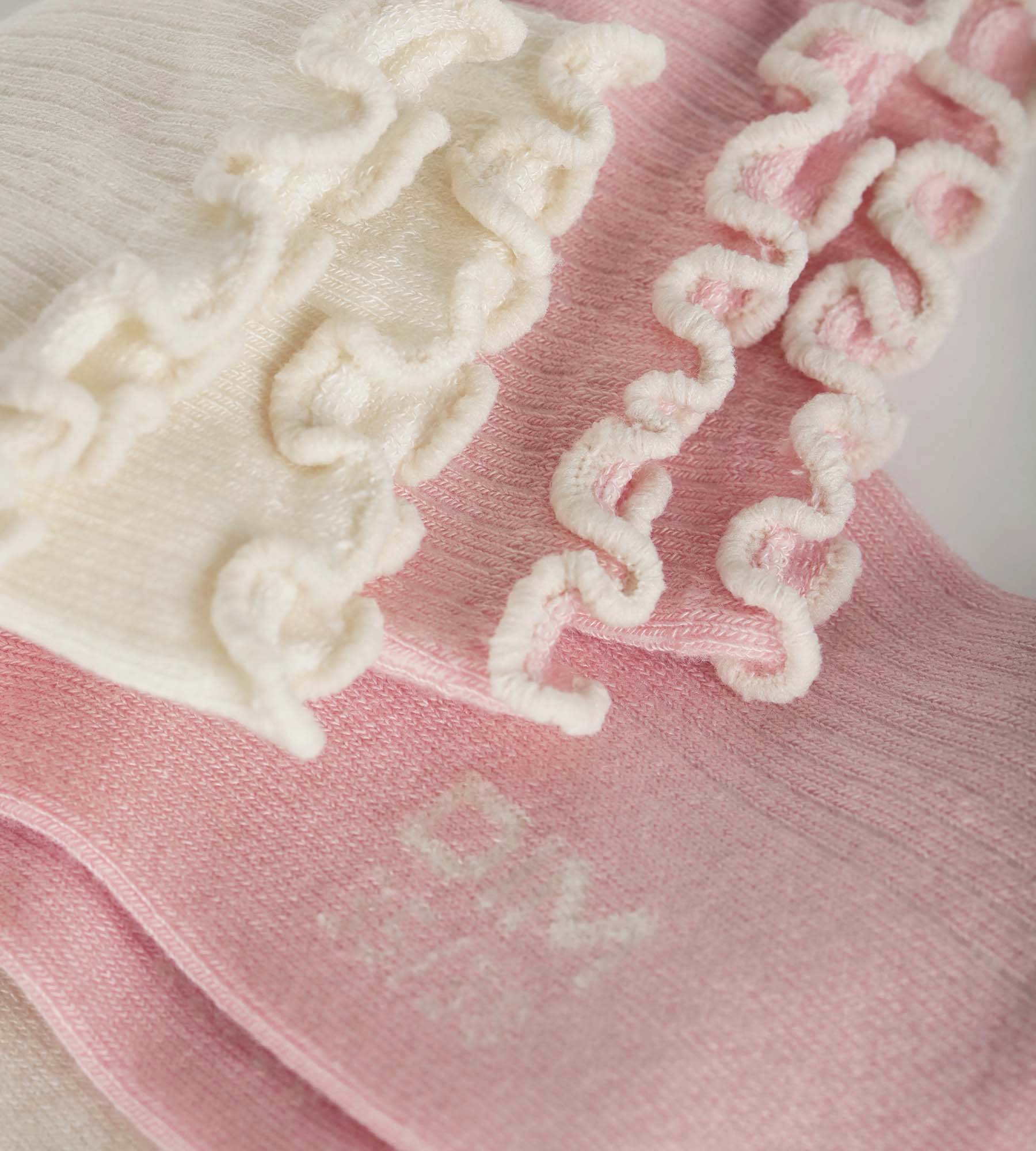 dim-modal-lot-de-2-paires-chaussettes-femme-volants-rose-ivoire image 3