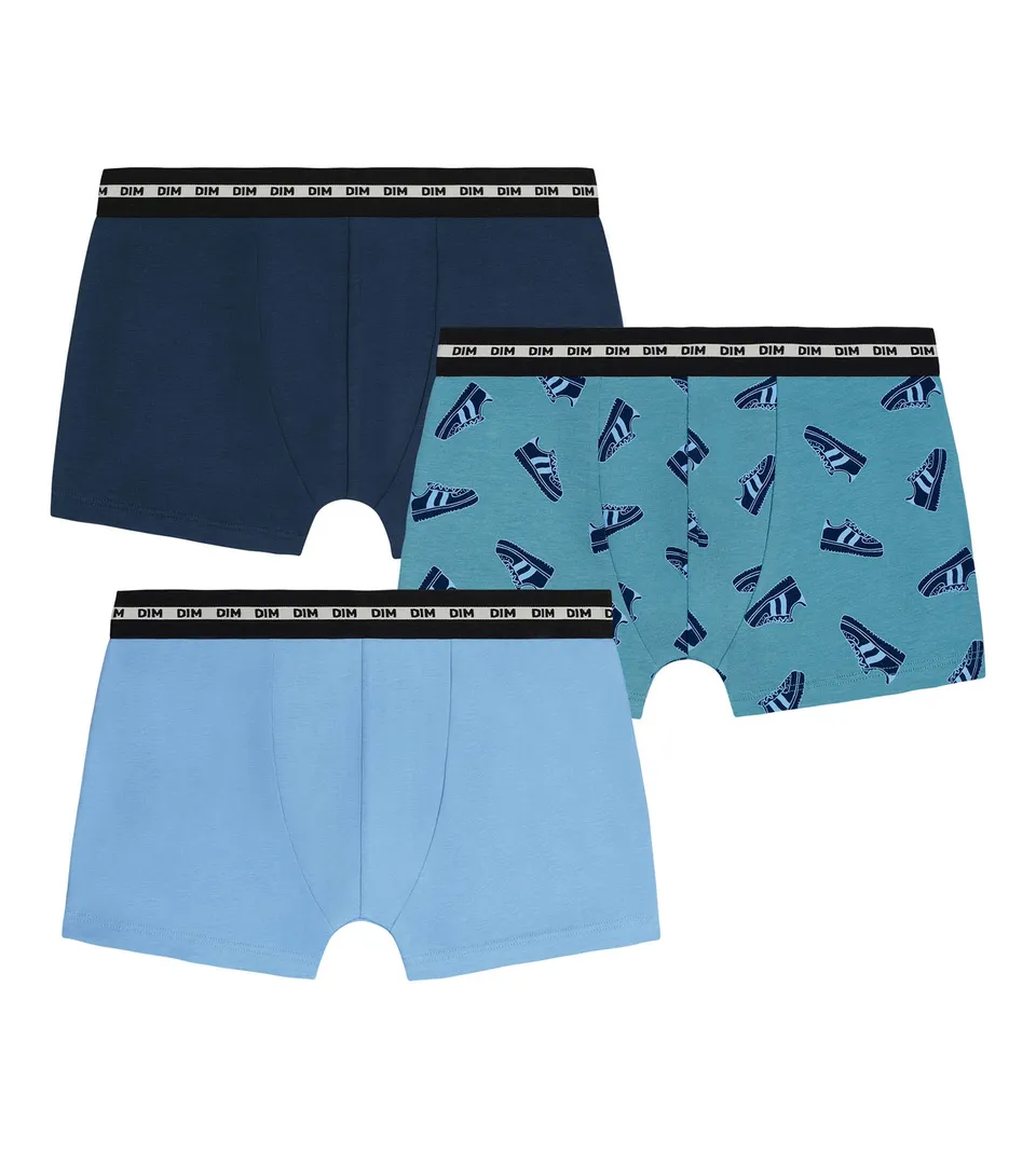 dim-lot-de-3-boxers-gar-on-coton-stretch-streetwear image 1