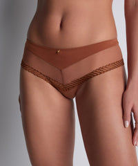 aubade-sheer-emotion-shorty-cheeky-honey image 3