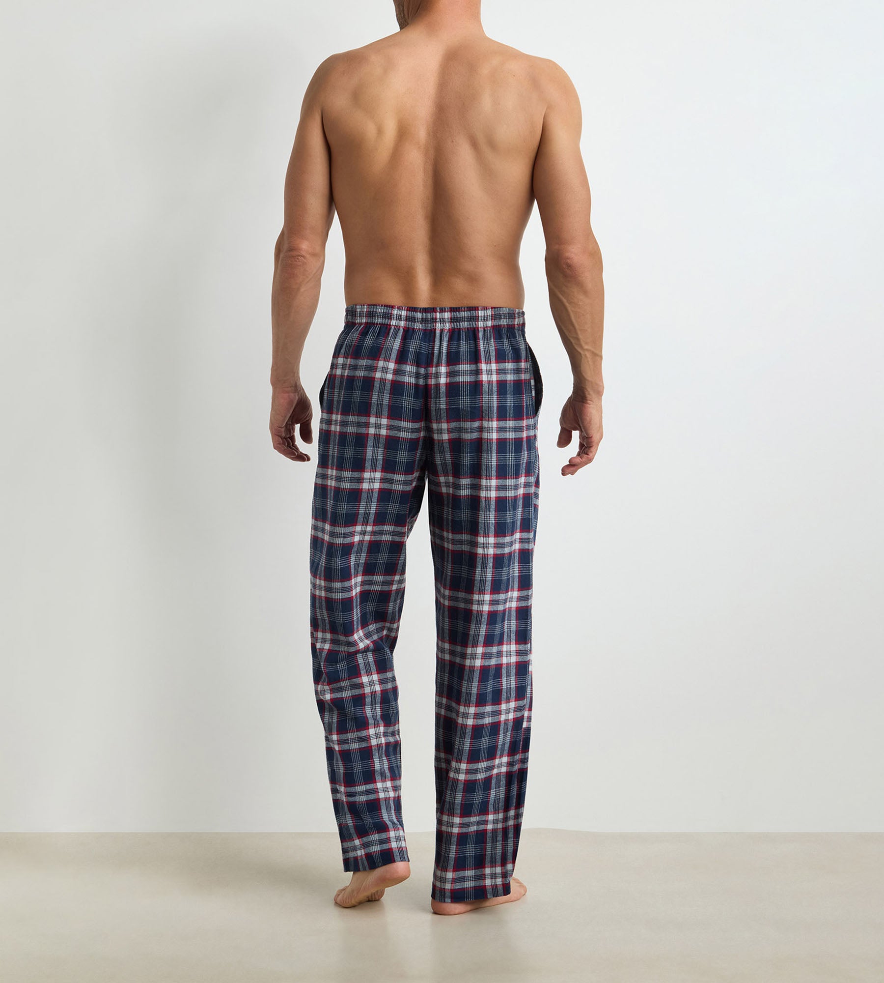 dim-flannel-pantalon-long-homme-tartan-bleu image 2
