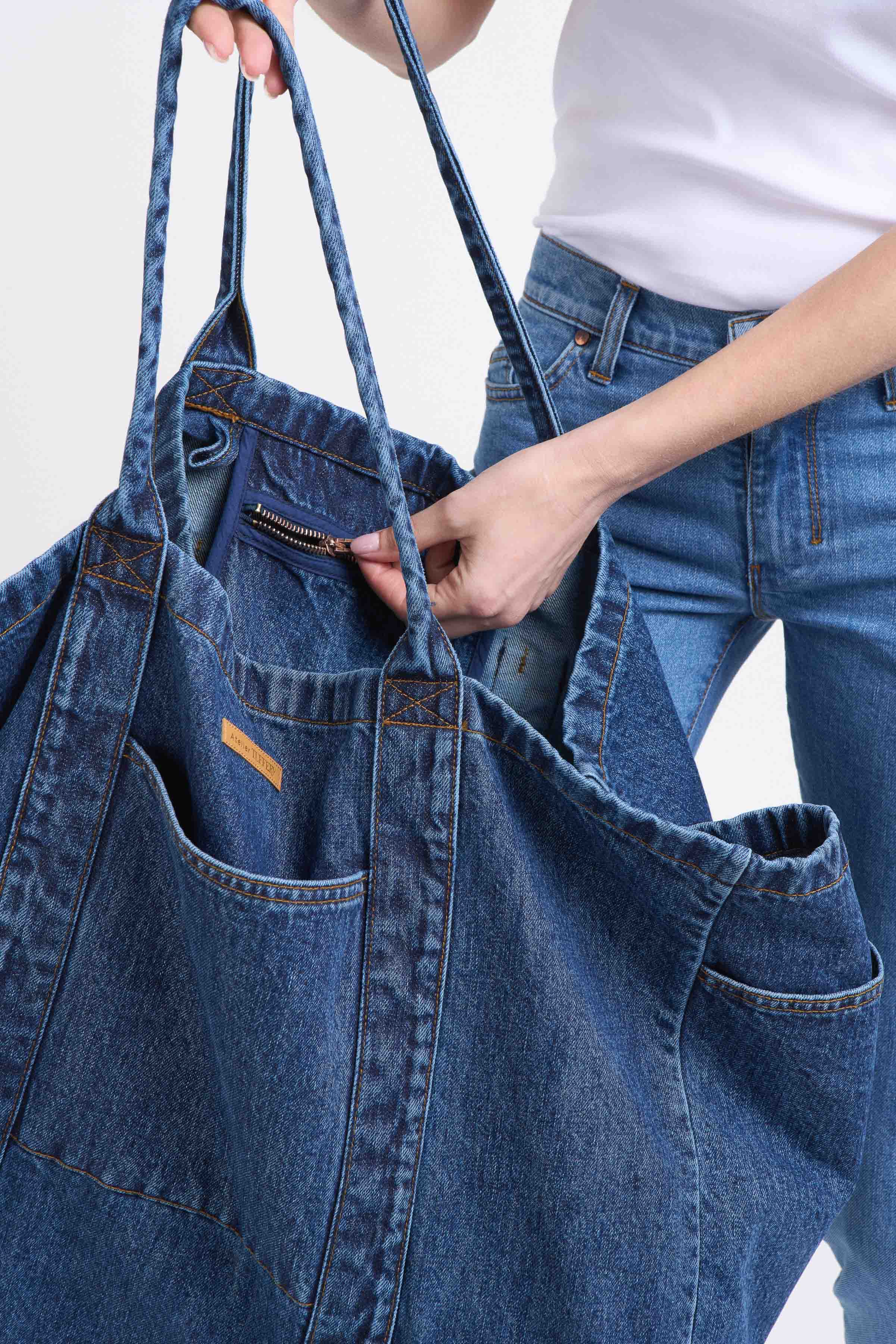 atelier-tuffery-sac-de-transport-xl-en-jean-denim image 6