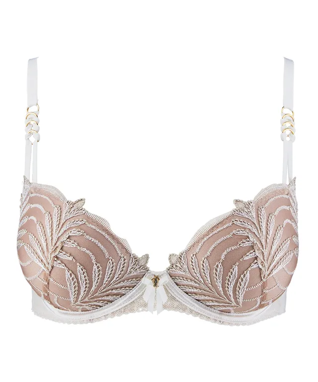 aubade-hypnolove-soutien-gorge-push-up-coques-gold-feather image 1