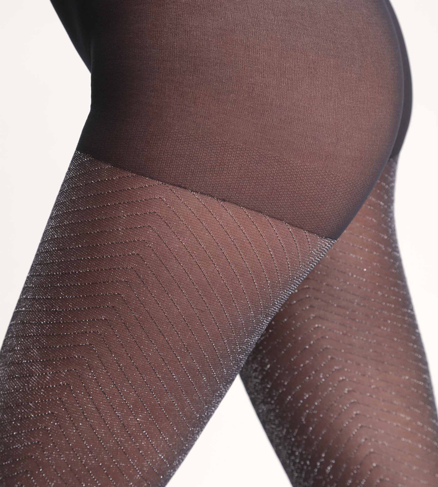 dim-style-shiny-collant-noir-voile-17d-paillettes-brillantes image 1