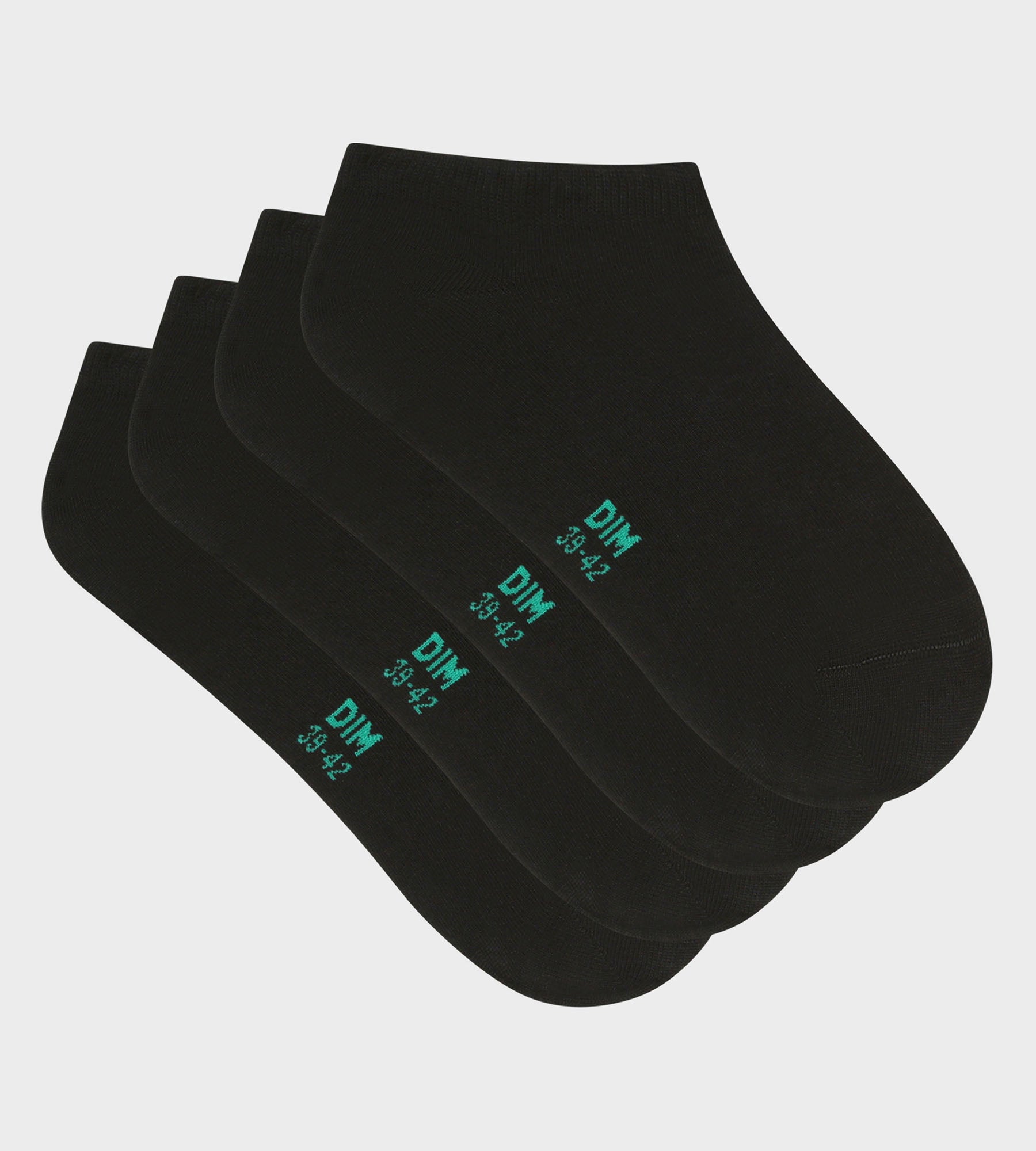 dim-good-lot-de-2-socquettes-homme-coton-bio-noir image 2