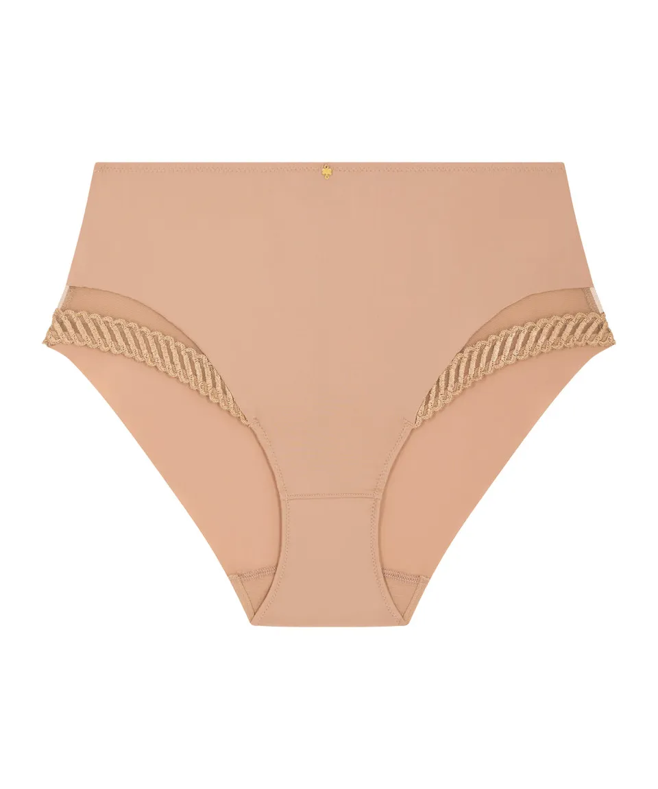 aubade-sheer-emotion-slip-taille-haute-sable image 1