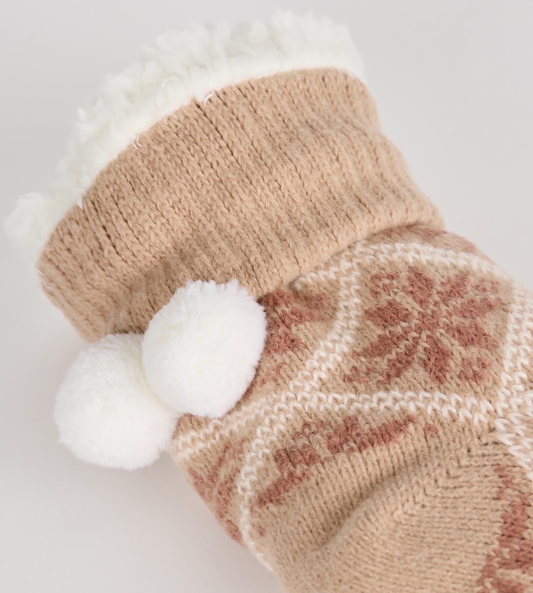 dim-cocoon-chaussettes-femme-polaire-duveteuse-bleu-marine image 3