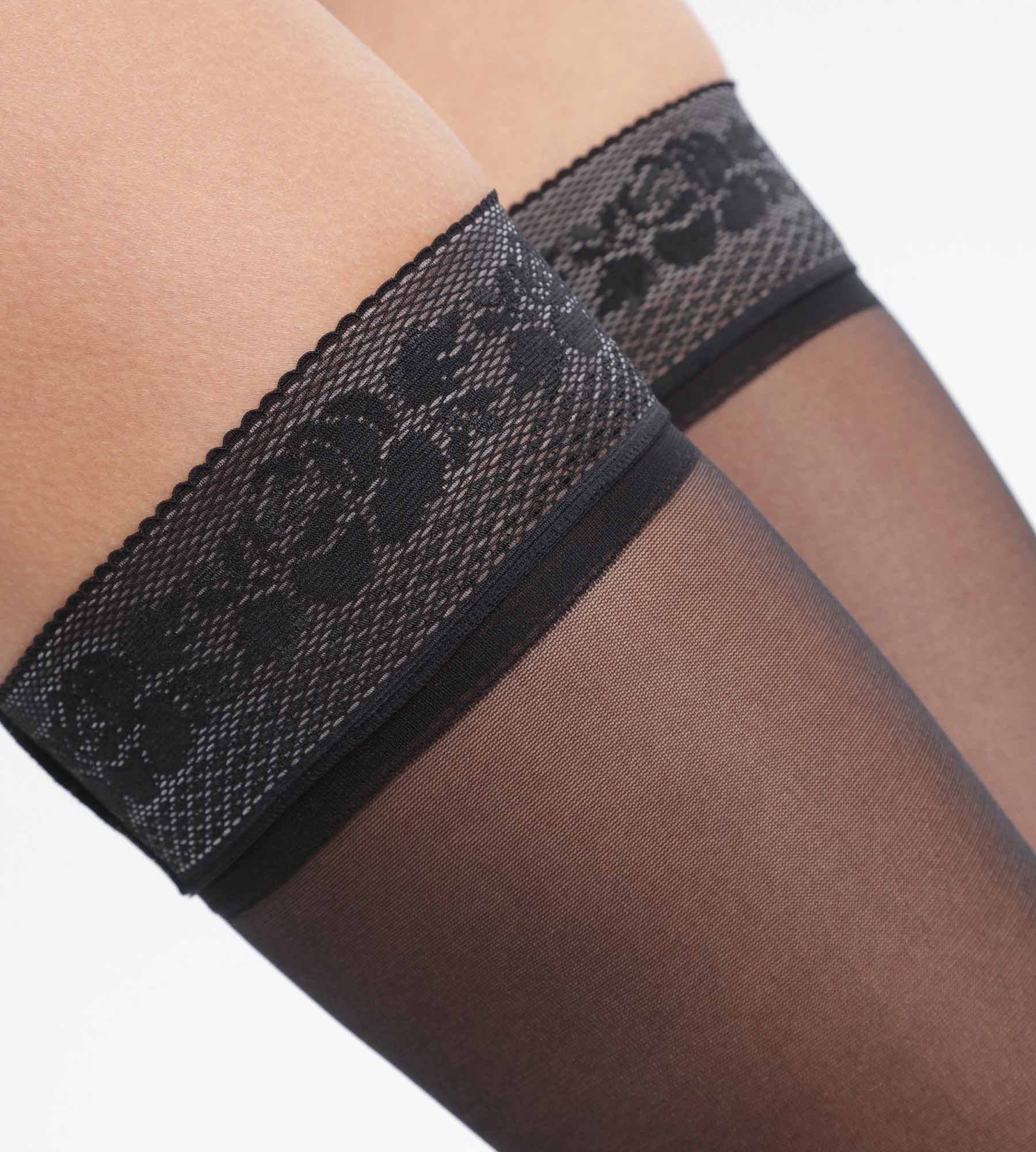 dim-up-beauty-bas-femme-voile-transparent-noir-dentelle image 2