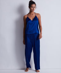 aubade-silk-desire-slip-electric-blue-en-soie-stretch image 2