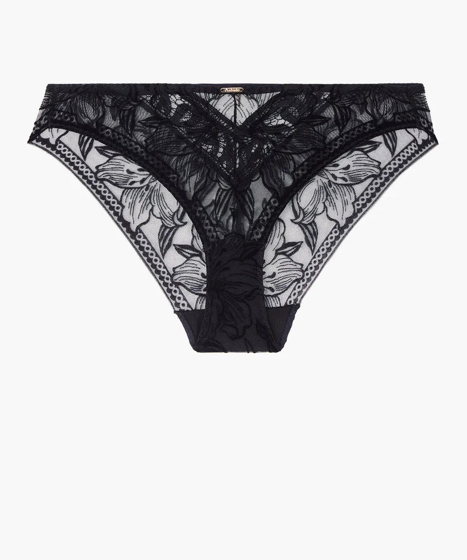 aubade-c-ur-corps-slip-italien-noir image 1