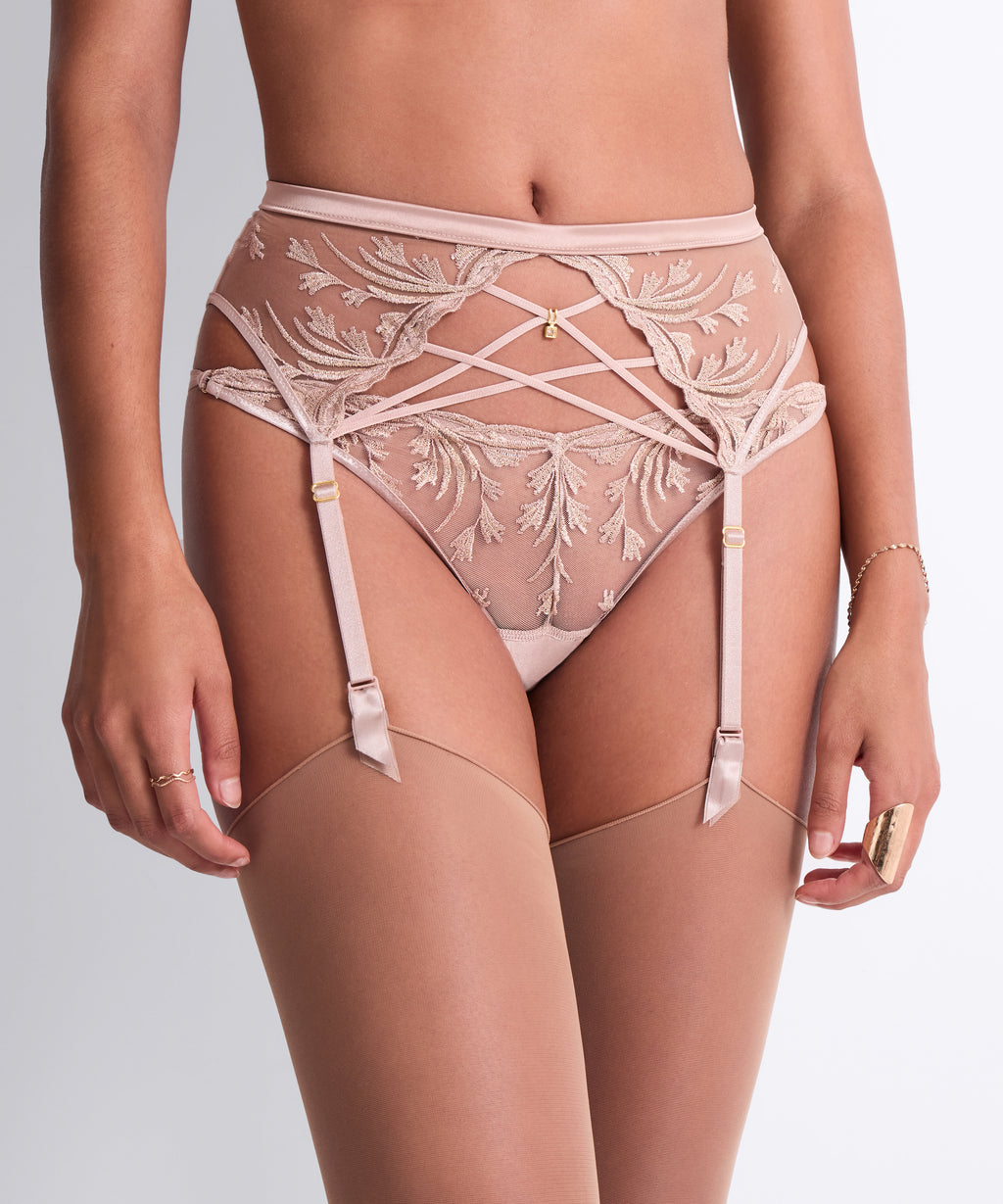 aubade-cosmic-romance-sand-rose-porte-jarretelles image 1