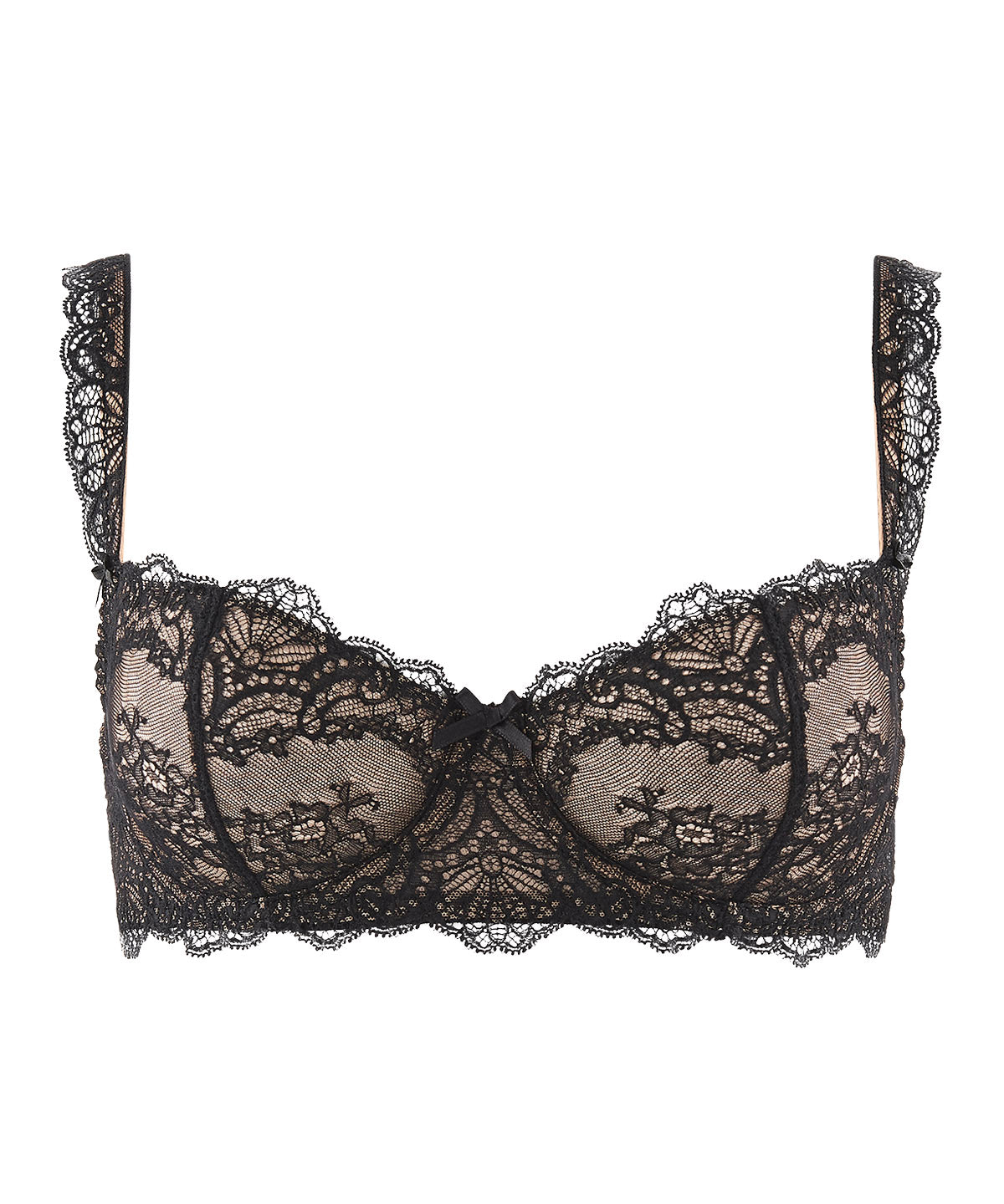 aubade-danse-des-sens-soutien-gorge-corbeille-noir-en-dentelle-et-broderie image 1