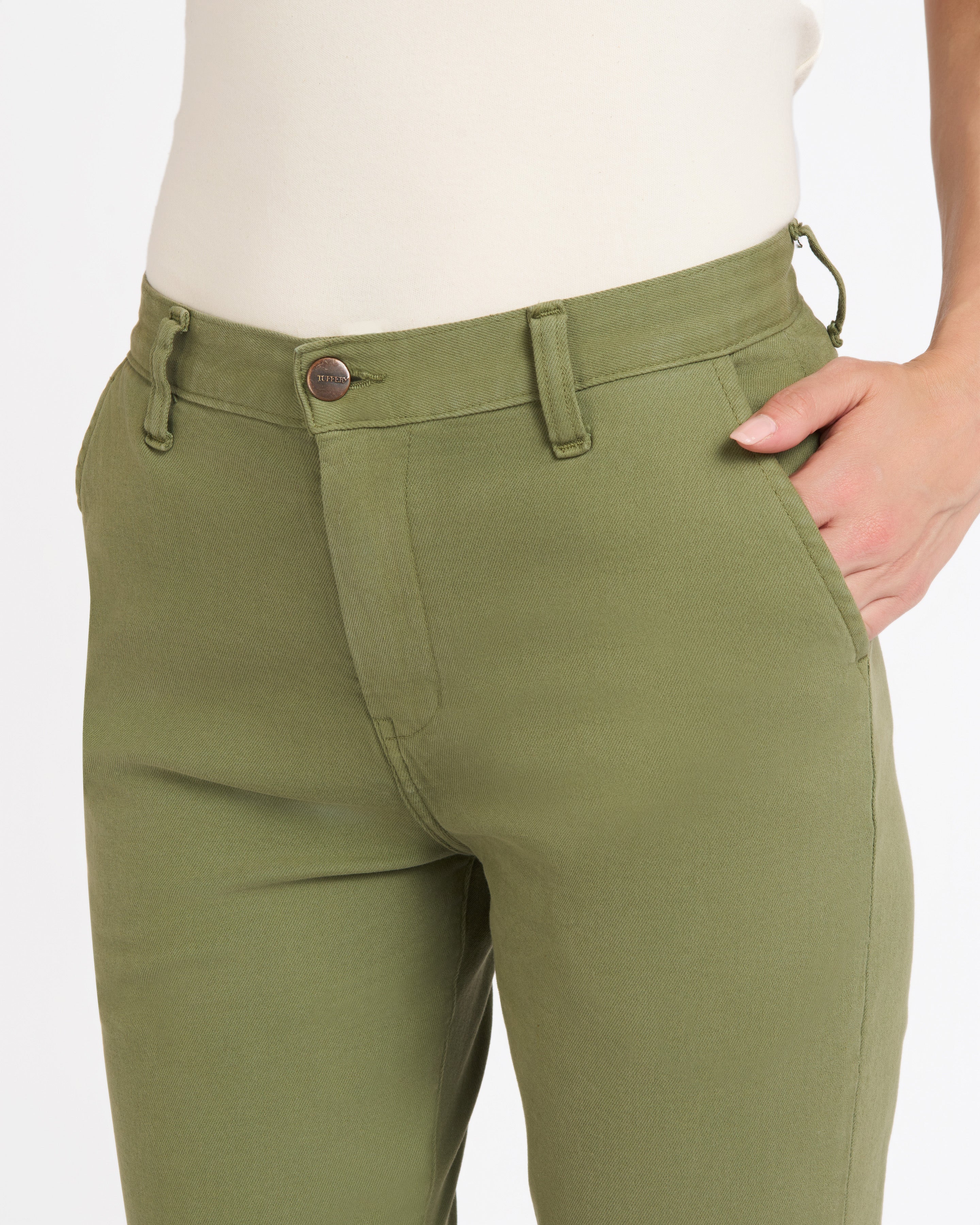 atelier-tuffery-l-onie-chino-femme-ajust-taille-haute-vert-kaki image 5