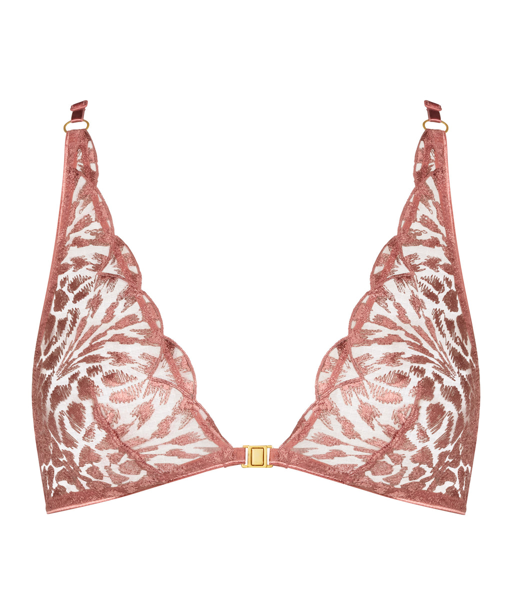 aubade-crazy-in-love-triangle-bralette-warm-pink-bralette-sans-armatures-brod-e image 1