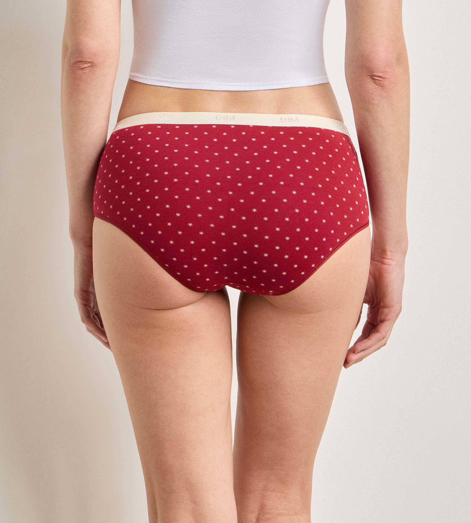 dim-les-pockets-lot-de-5-shortys-coton-neige-brune image 2