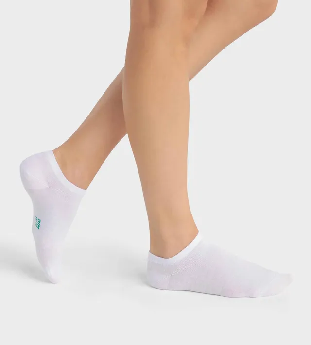 dim-good-lot-2-paires-socquettes-femme-coton-bio-blanc image 1