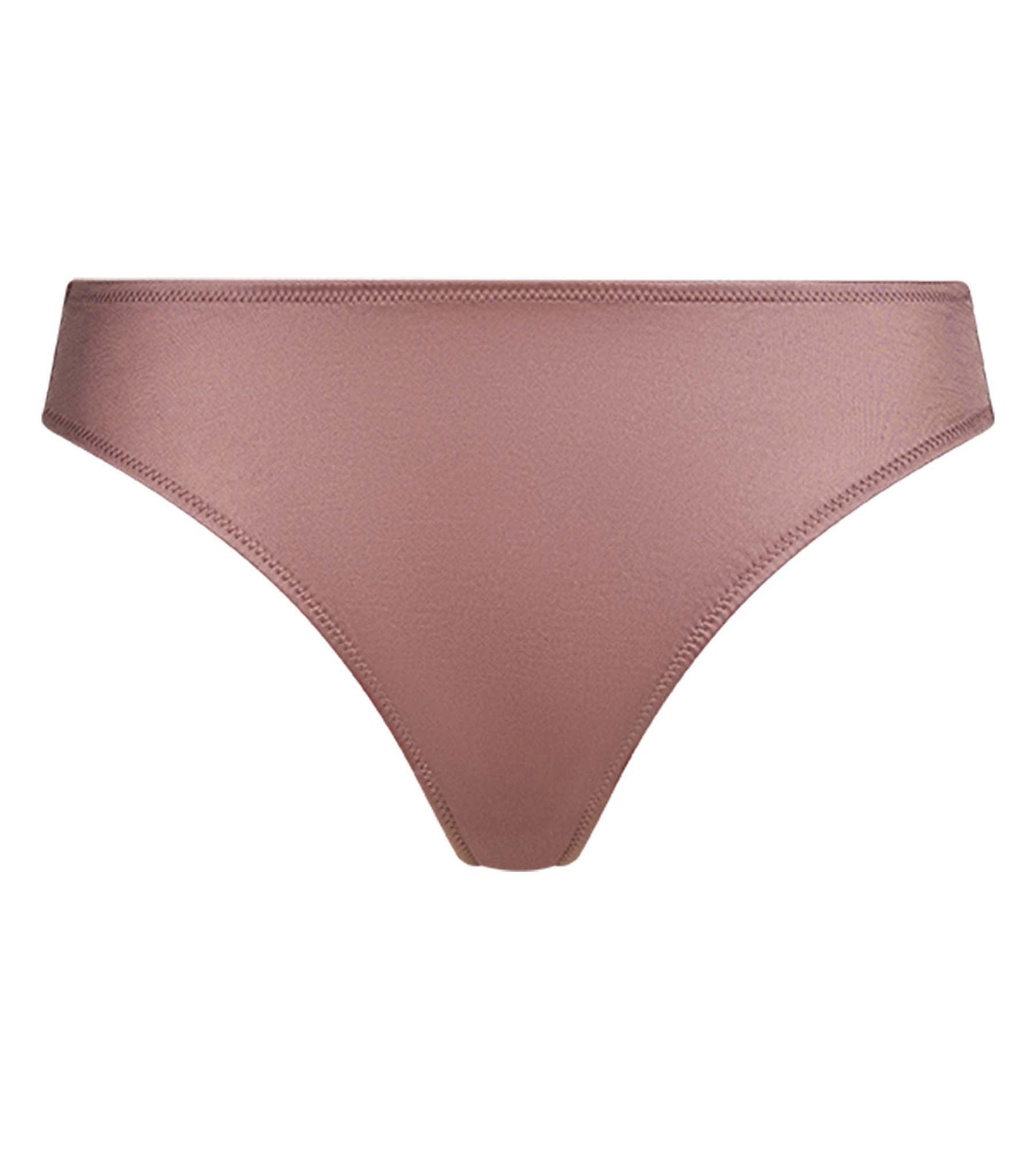 dim-chocolove-slip-br-silien-femme-satin-et-dentelle-marron-nutmeg image 5