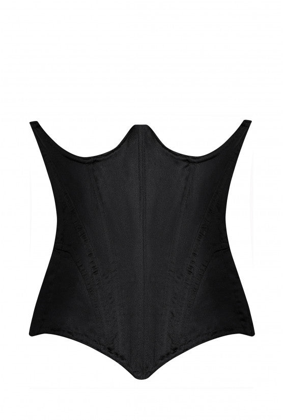 cadolle-appia-corset-sein-nu-noir-la-age-serre-taille-satin image 1