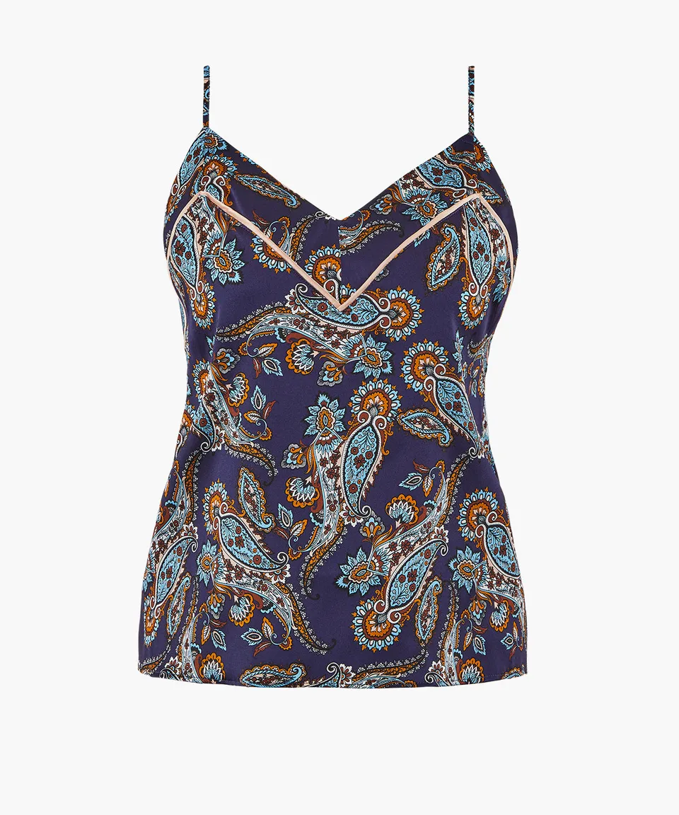 aubade-silk-by-night-top-fines-bretelles-blue-cachemire image 1