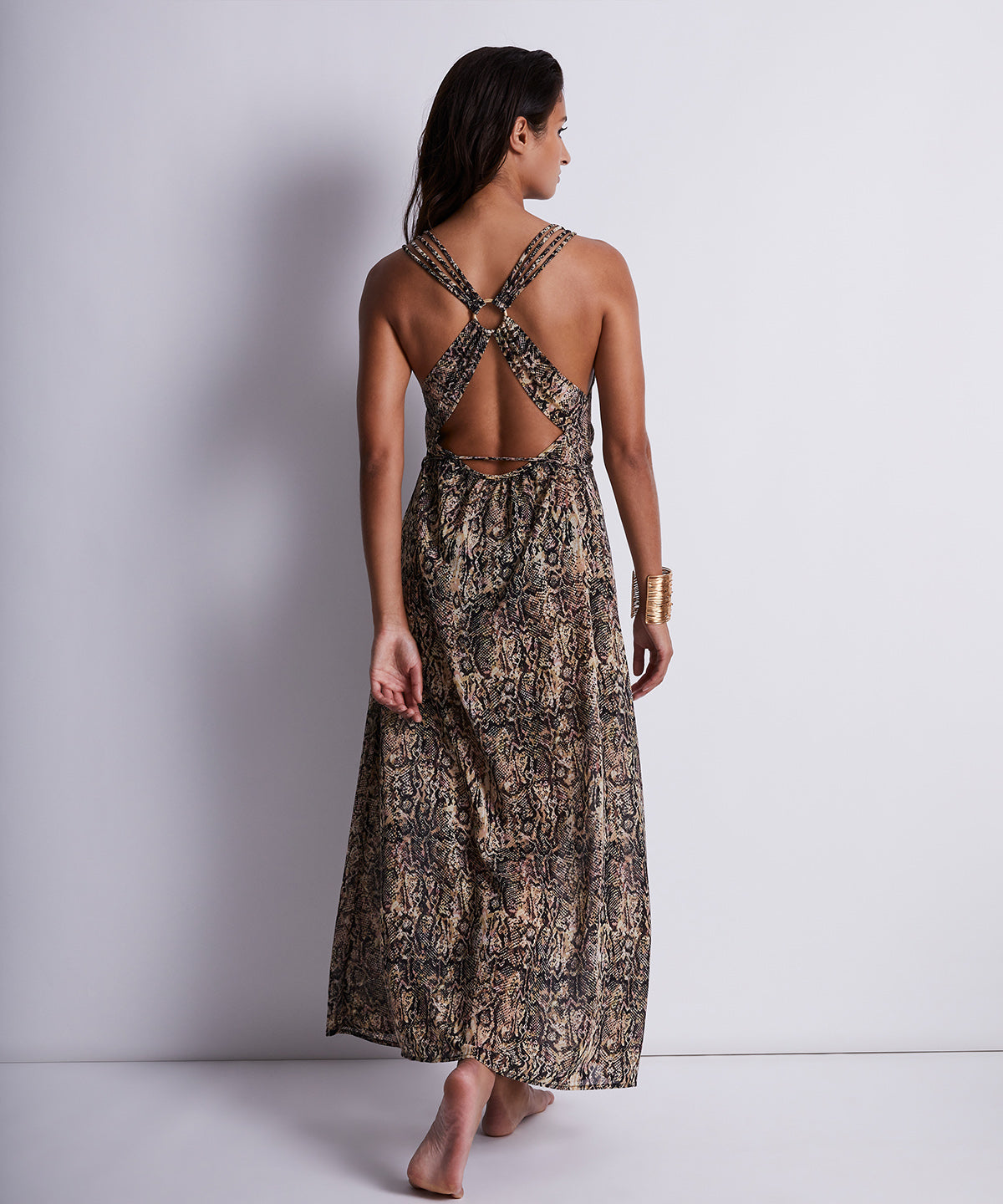 aubade-evening-sand-robe-longue-serpent image 6