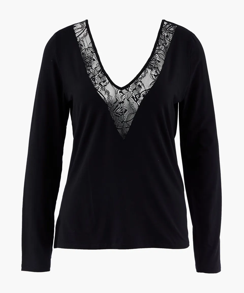 aubade-lazy-days-top-manches-longues-noir-3 image 1