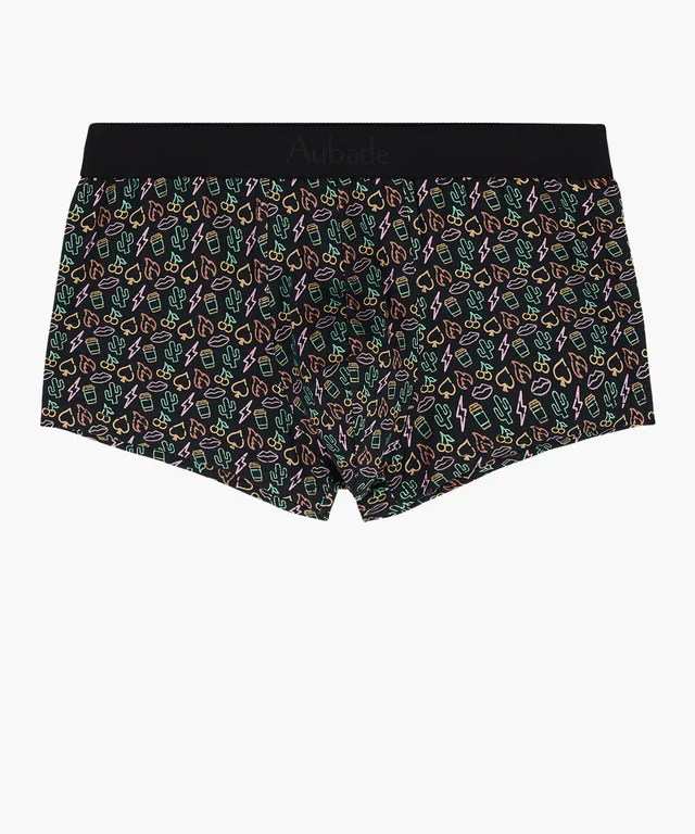 aubade-homme-boxer-trunk-neon-light-noir image 1