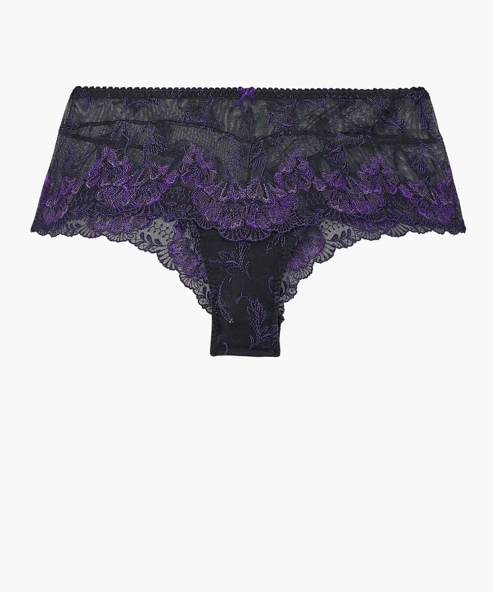 aubade-fleur-de-toi-shorty-dark-orchid-shorty-brod-avec-fil-lurex-violet image 1