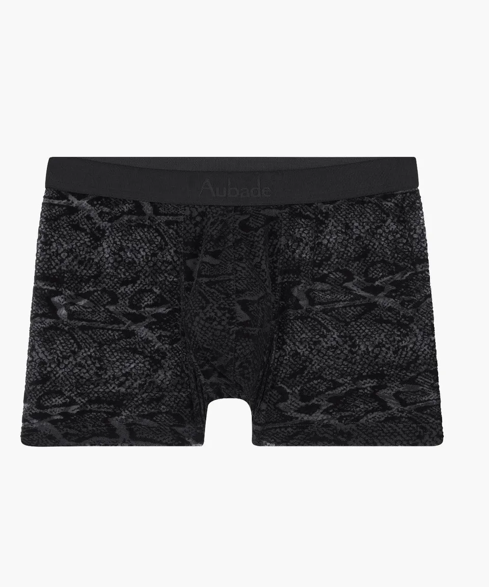 aubade-homme-boxer-black-python image 1